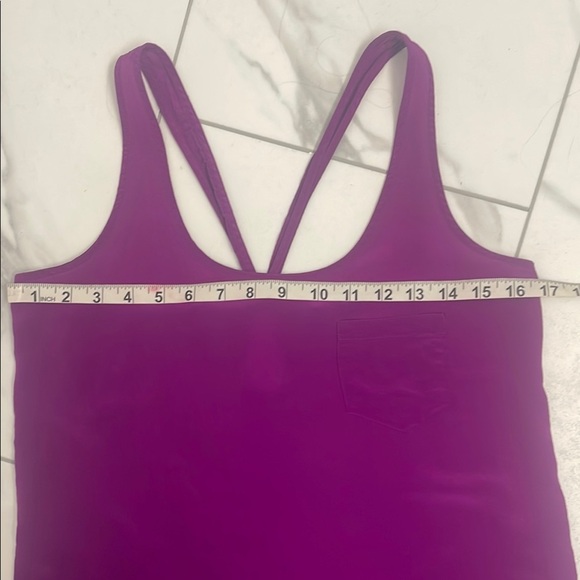 Forever 21 Purple Relaxed Tank Top 100% Silk Size S - Picture 5 of 6
